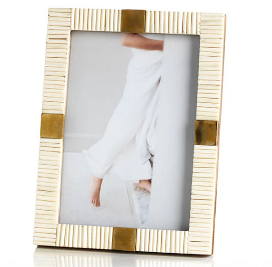 Maha Bone with Brass Trim Photo Frame 5x7
