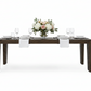 Troy Dining Table 89", Suede Brown