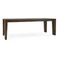 Troy Dining Table 89", Suede Brown