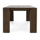 Troy Dining Table 89", Suede Brown