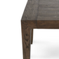 Troy Dining Table 89", Suede Brown