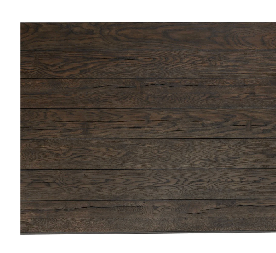 Troy Dining Table 89", Suede Brown