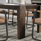 Troy Dining Table 89", Suede Brown