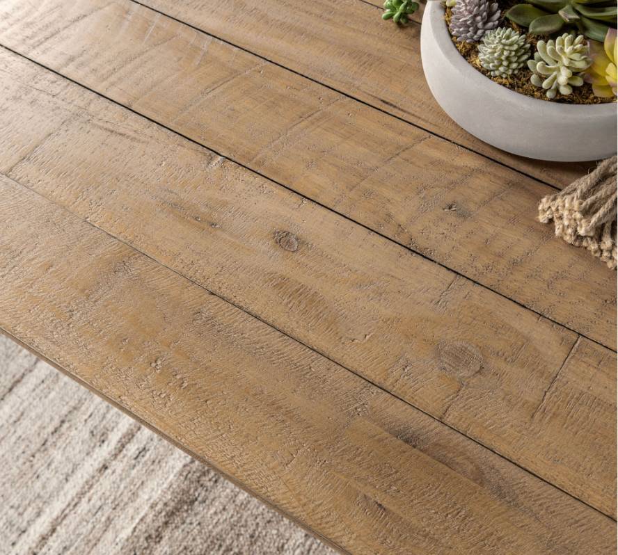 Crest Dining Table 78", Warm Natural