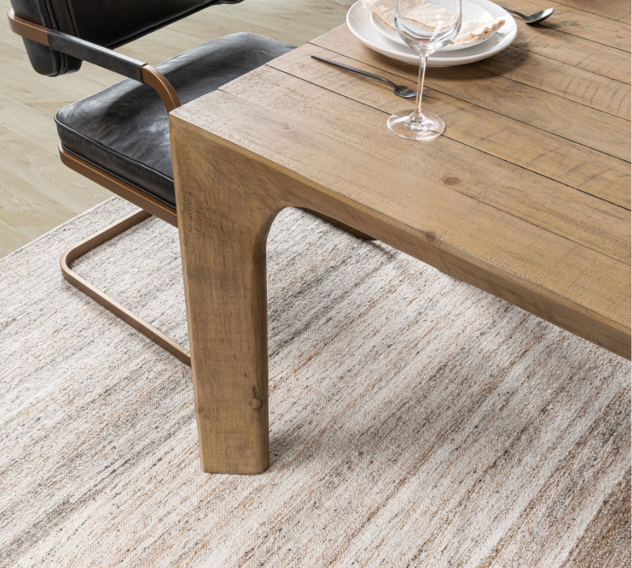 Crest Dining Table 78", Warm Natural