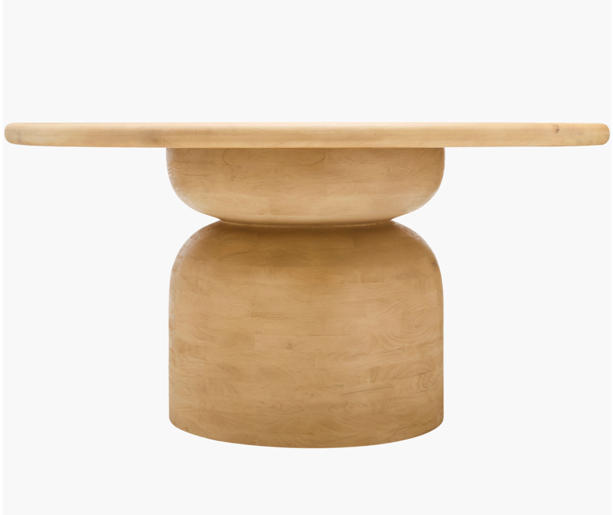 Koben Round Dining Table 60", Light Natural