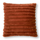 24" Rust Orange Vegan Fur Pillow
