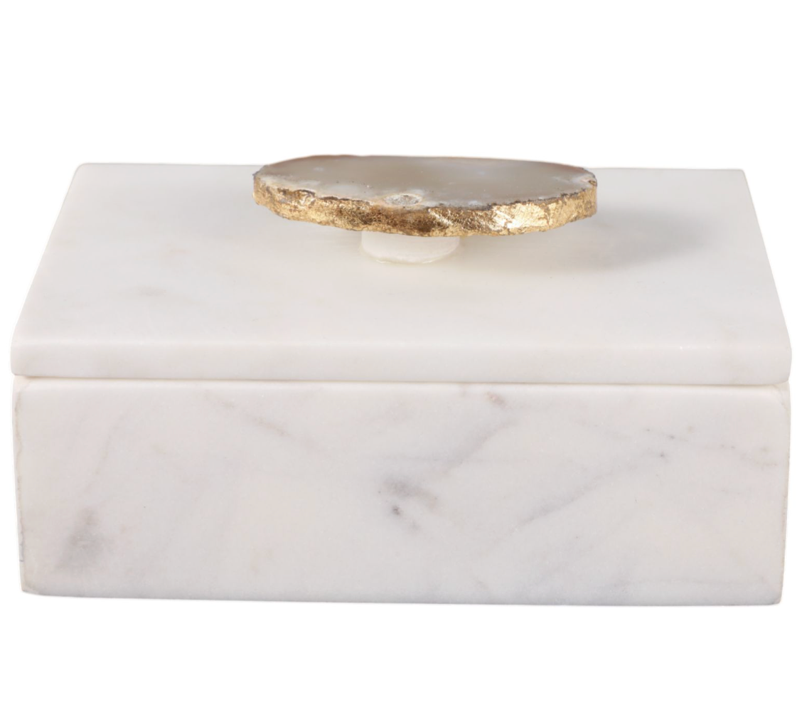 Marble Box with Agate Top