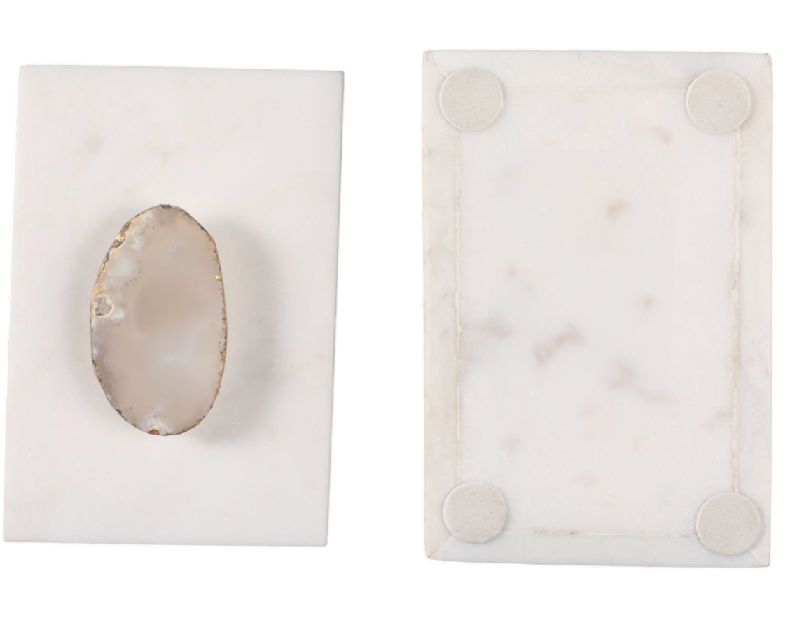 Marble Box with Agate Top