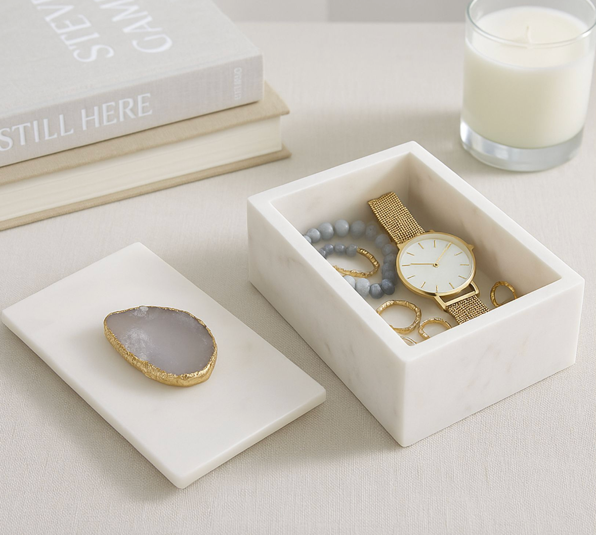 Marble Box with Agate Top