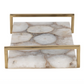 Agate Tray with Gold Handles