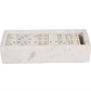White Marble w/ Gold Dominoes Set