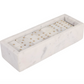 White Marble w/ Gold Dominoes Set