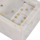 White Marble w/ Gold Dominoes Set