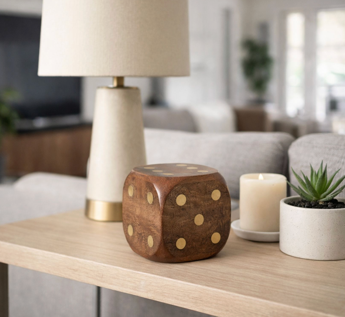 Antique Brown w/ Gold Dice