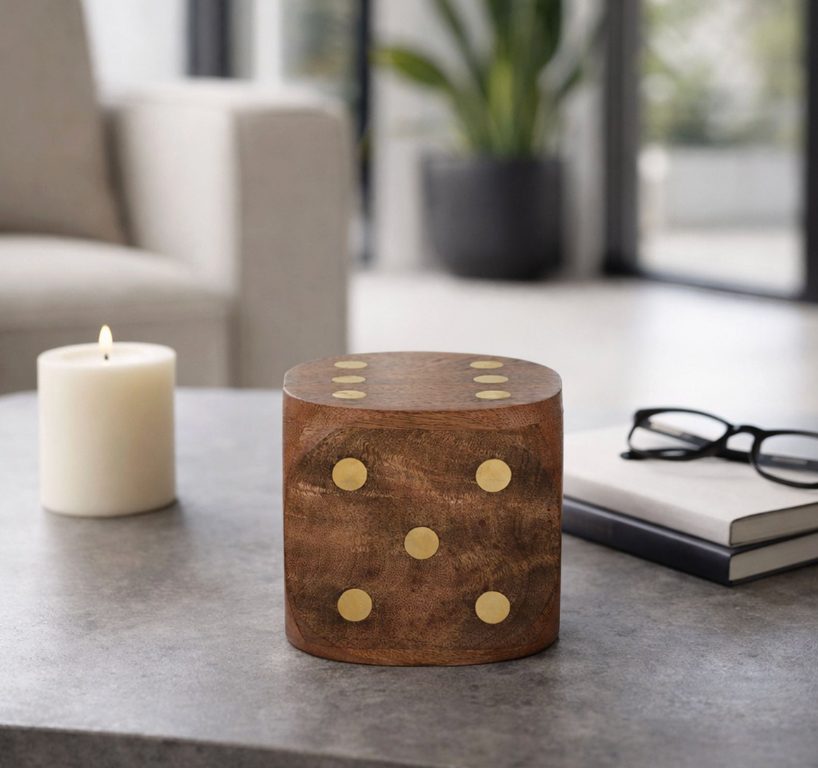 Antique Brown w/ Gold Dice