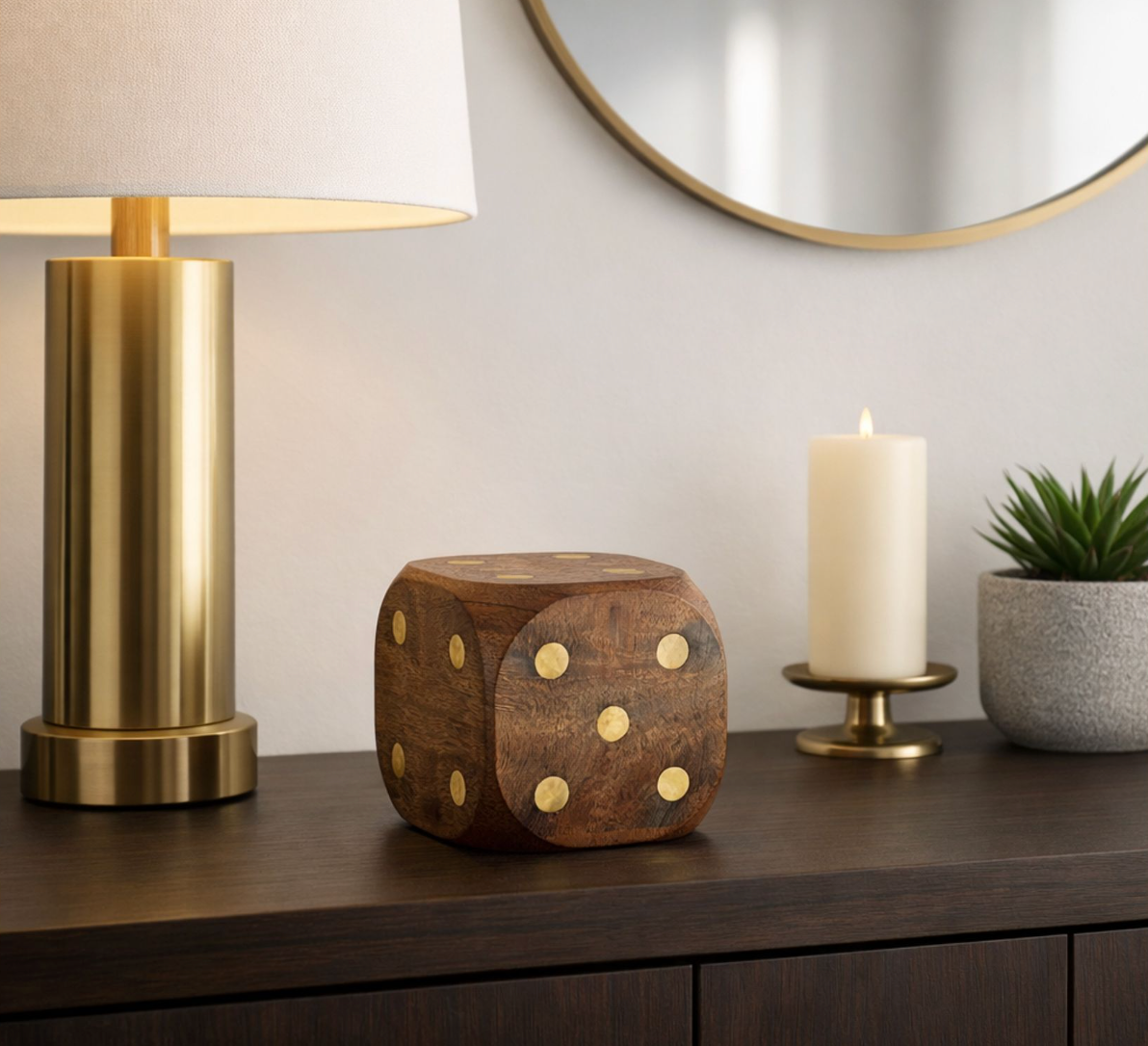 Antique Brown w/ Gold Dice