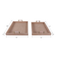 Tan Suede Trays with Pink Selenite Handles (Various Sizes)