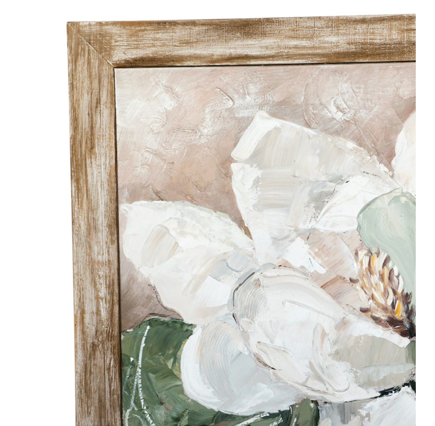 Hand-Painted White Magnolia Art