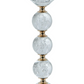 Glass and Gold Pillar Candle Holder (Various Sizes)