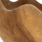 Decorative Teak Wood Bowl w/ Wavy Rim