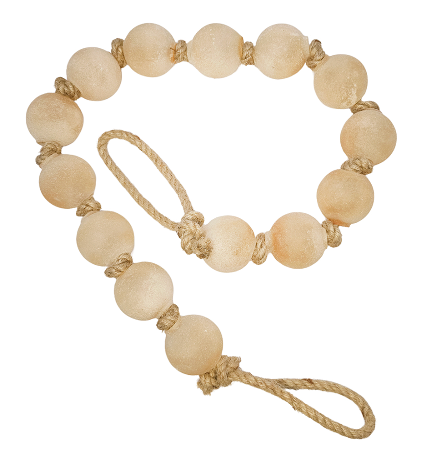 Frosted Beige Bead Garland