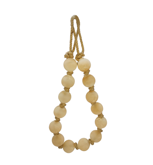 Frosted Beige Bead Garland