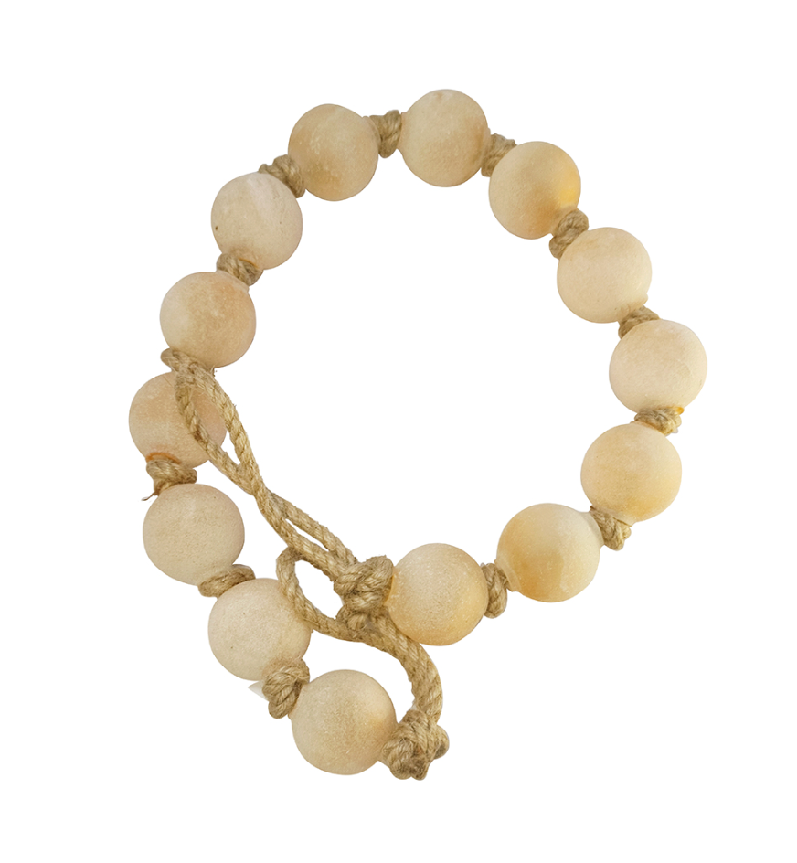 Frosted Beige Bead Garland