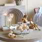 Frosted Beige Bead Garland
