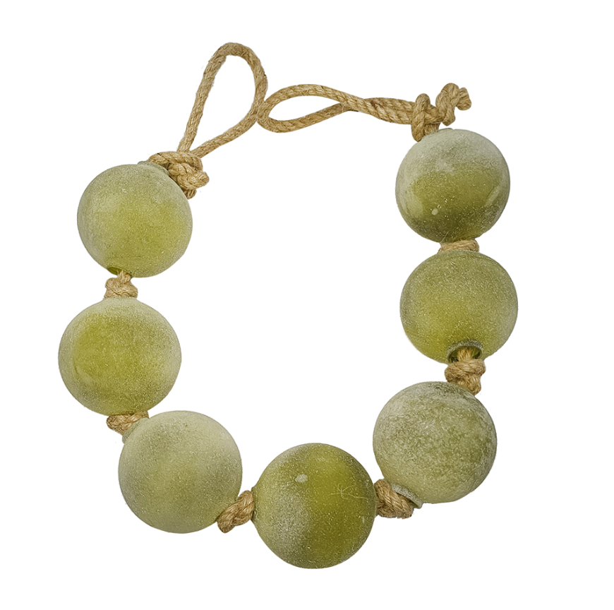 Frosted Green Bead Garland