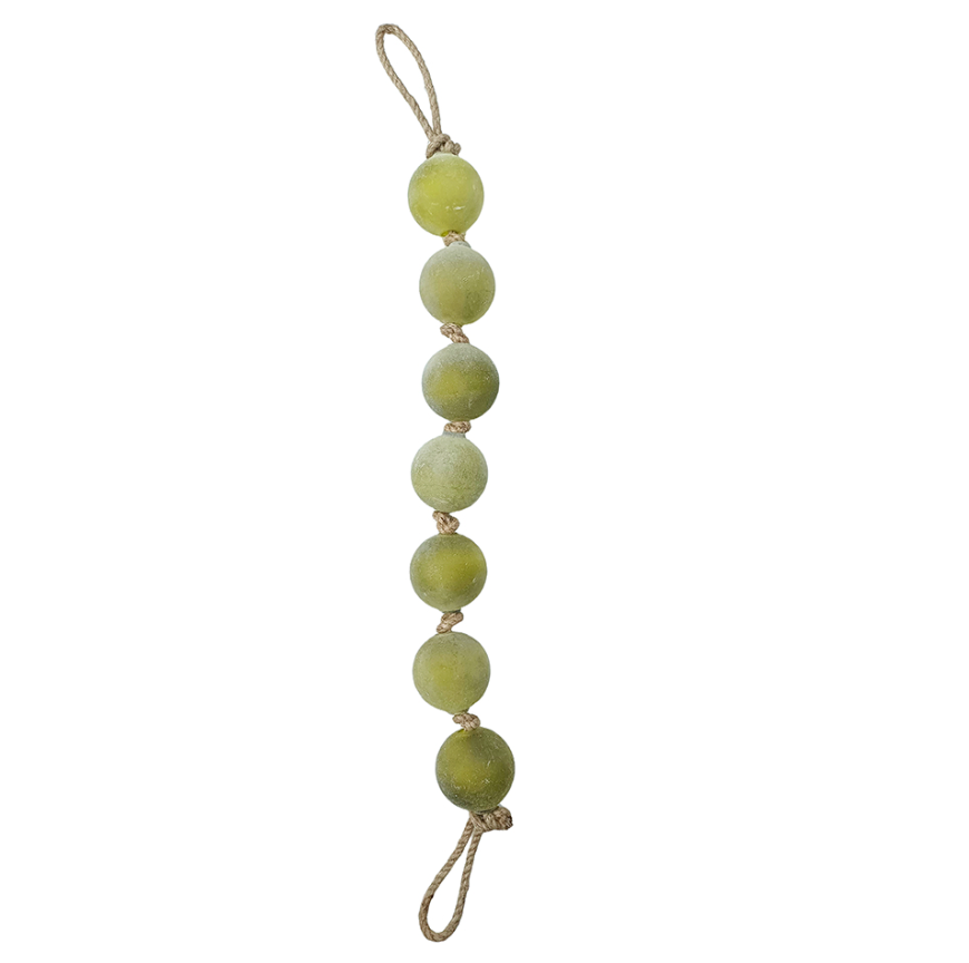 Frosted Green Bead Garland