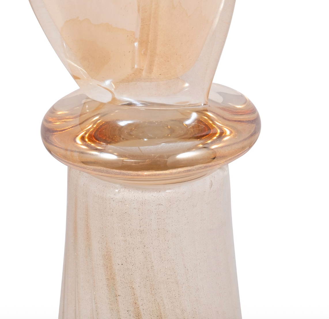 Ivory and Pink Glass Lidded Bottles (Various Sizes)