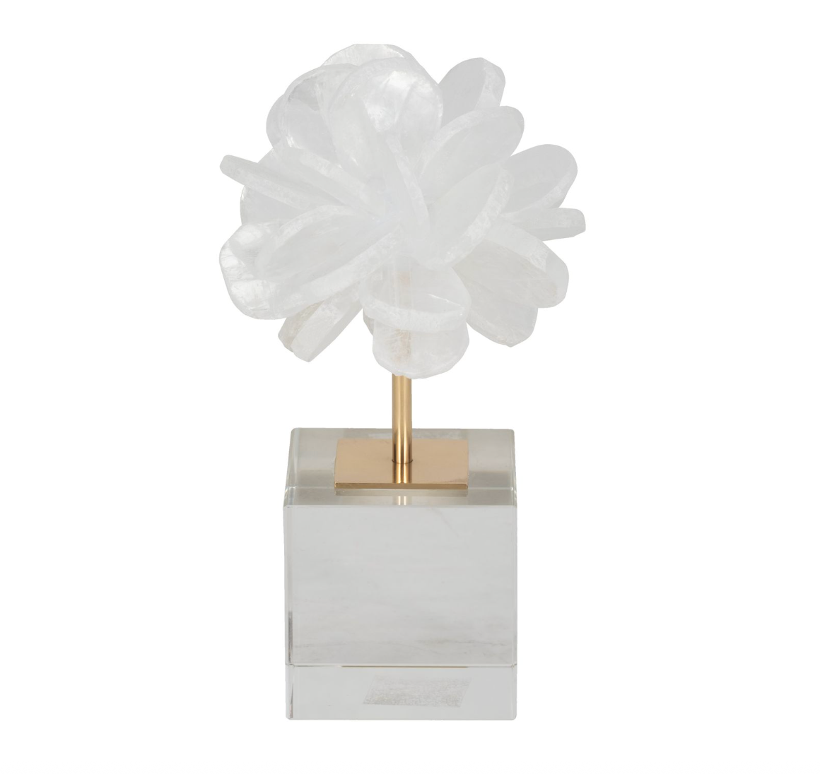 8" Liliana Crystal Flower Sculpture w/ Gold