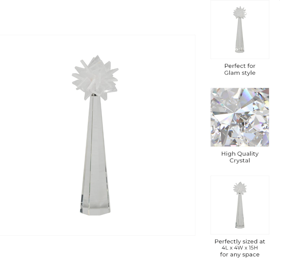 Clara Large Crystal Statuary