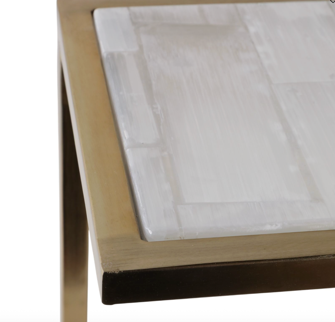 Selenite Accent/Drink Table