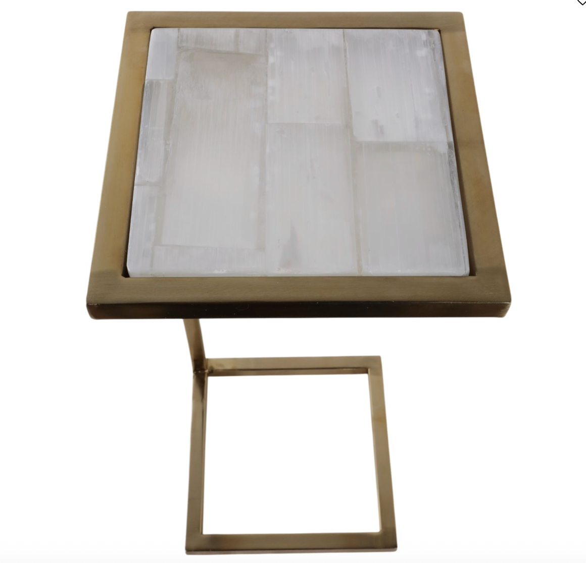 Selenite Accent/Drink Table