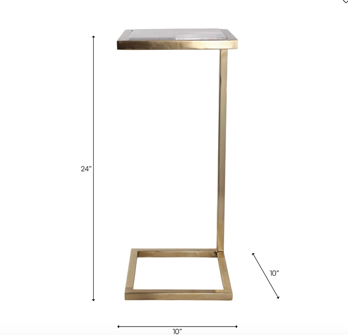 Selenite Accent/Drink Table