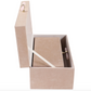 Tan Suede Boxes with Pink Selenite Handles (Various Sizes)
