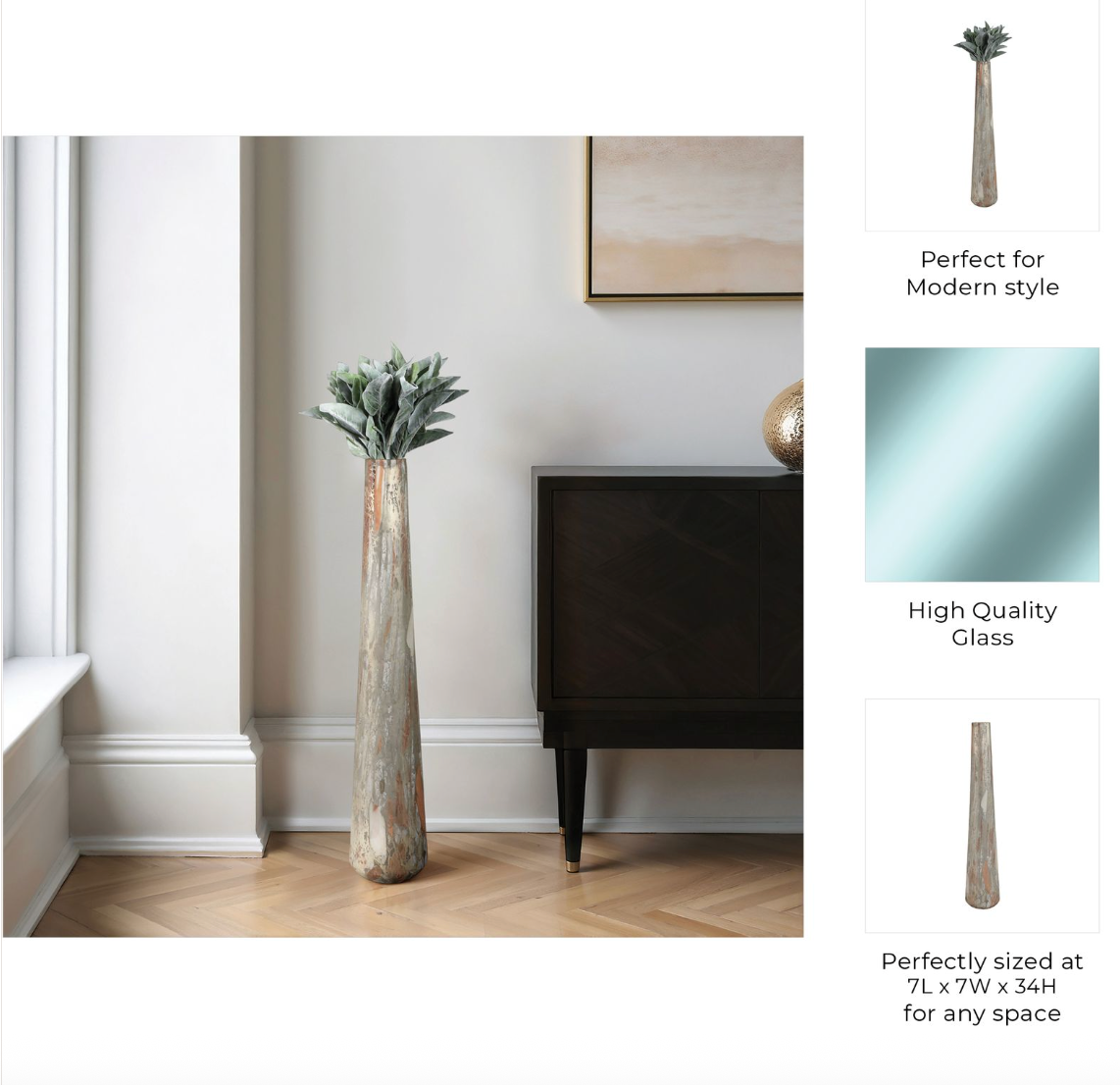 Multicolor Floor Glass Vase (Various Sizes)
