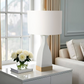 Jasper White Glass Table Lamp