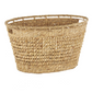 Woven basket made of natural material on a white background