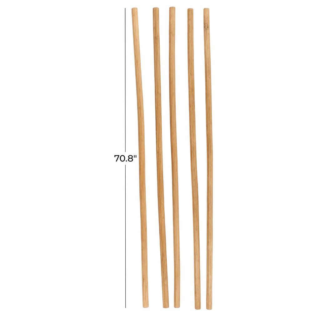 Brown Bamboo Wood Sticks, Set of 5