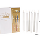 Set of 6 Wax Flameless Flickering Candles w/ Remote (Various Sizes)