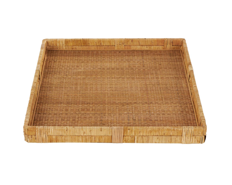 Brown Woven Rattan Handmade Tray