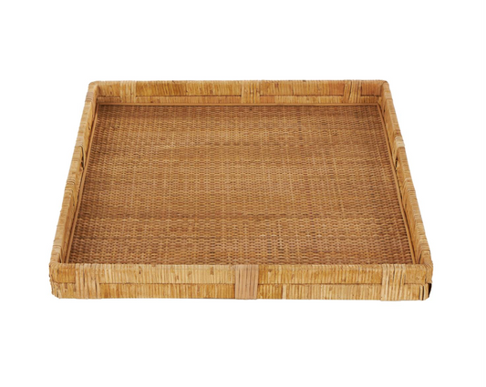 Brown Woven Rattan Handmade Tray