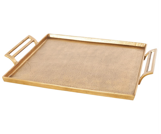 Gold Aluminum Tray with Handles