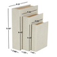 Cream Faux Leather Storage Books, Set of 3