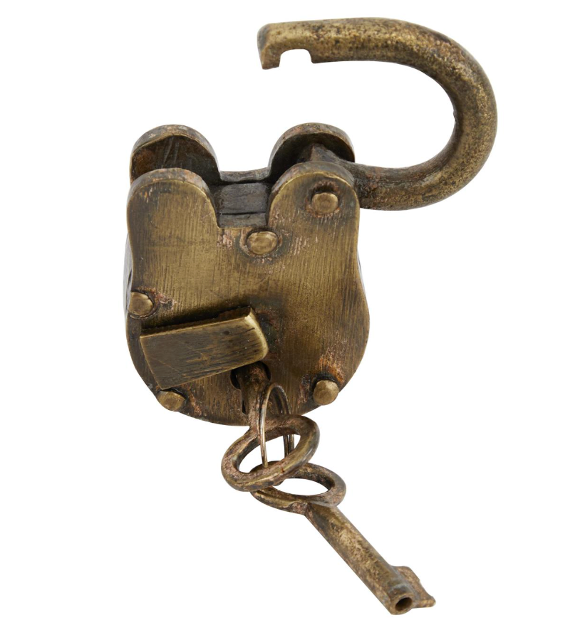 Brass Metal Lock & Key, Small