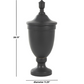 Black Ceramic Fluted Urn