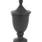 Black Ceramic Fluted Urn